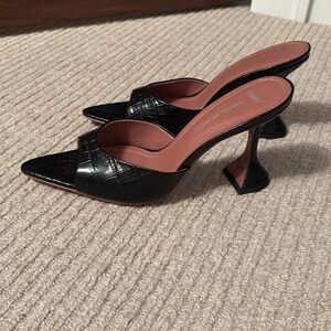 Amina Muaddi Black Heels